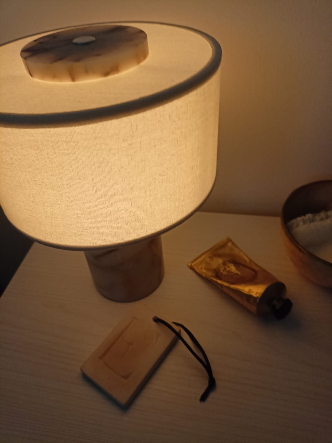 Customer photo review of Anniversary Edition - Auríe Portable Lamp | Calacatta Viola