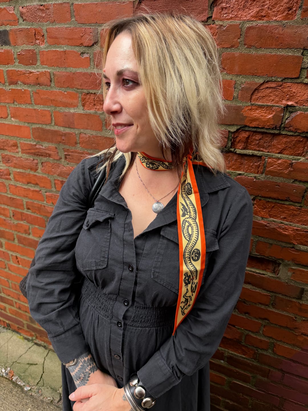 Customer photo review of Spooky Skinny Scarf