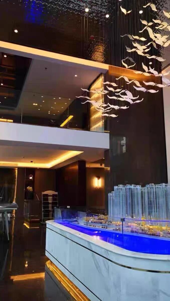 Customer photo review of Glass Seagull Chandelier, Integrated LED Canopy, Hardwired