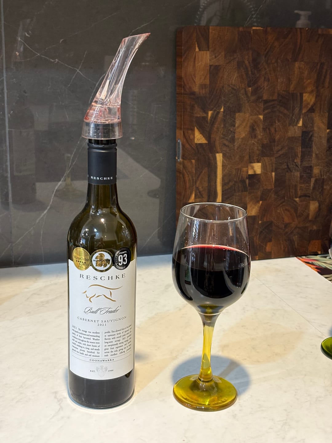 Customer photo review of Bull Trader Cabernet Sauvignon 2021