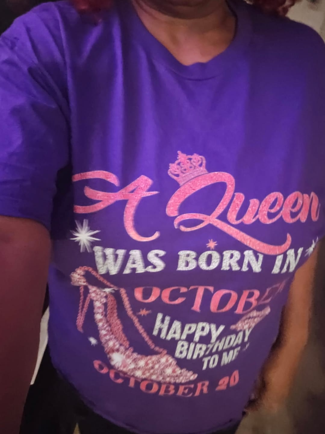 Customer photo review of 20TH OCTOBER QUEEN UNISEX SHIRT