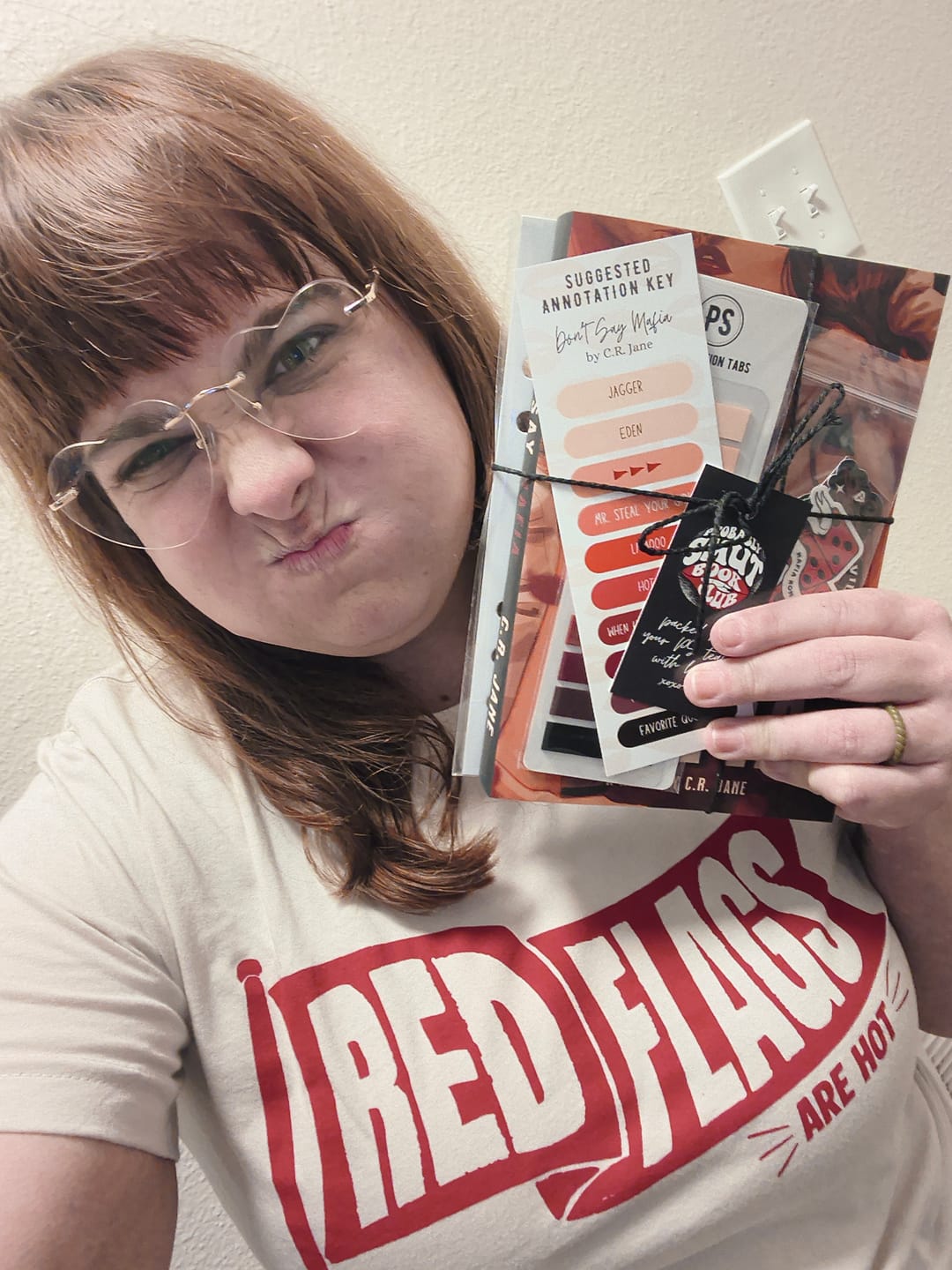 Customer photo review of smut slut book club subscription