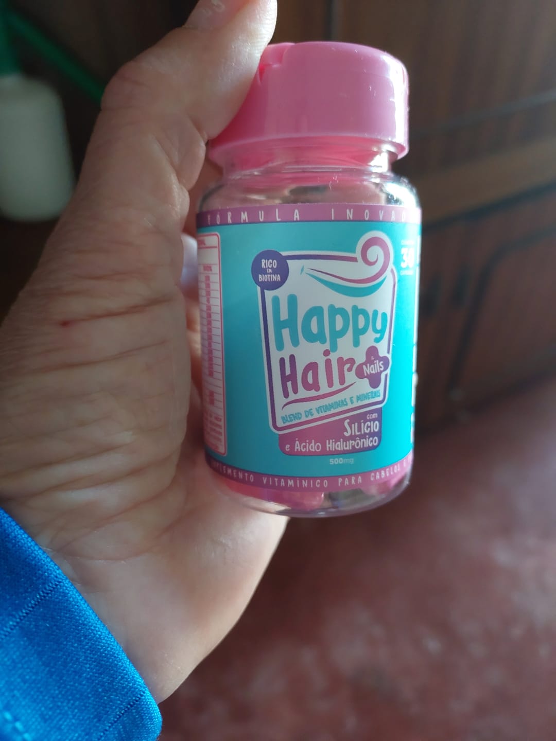 Customer photo review of Happy Hair 3 Potes + 1 Melatonina Grátis