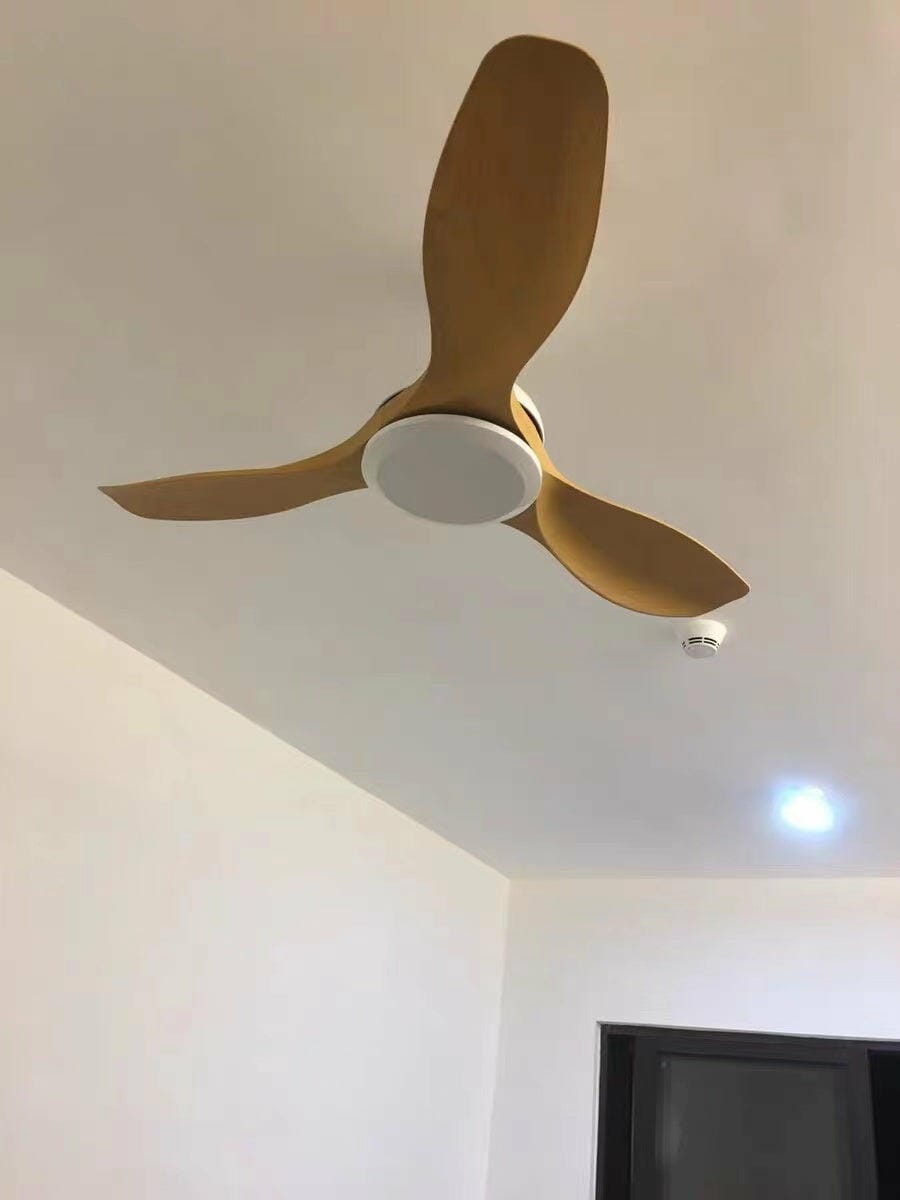 Customer photo review of Ceiling Fan with Light, Wooden Blades, Remote Control