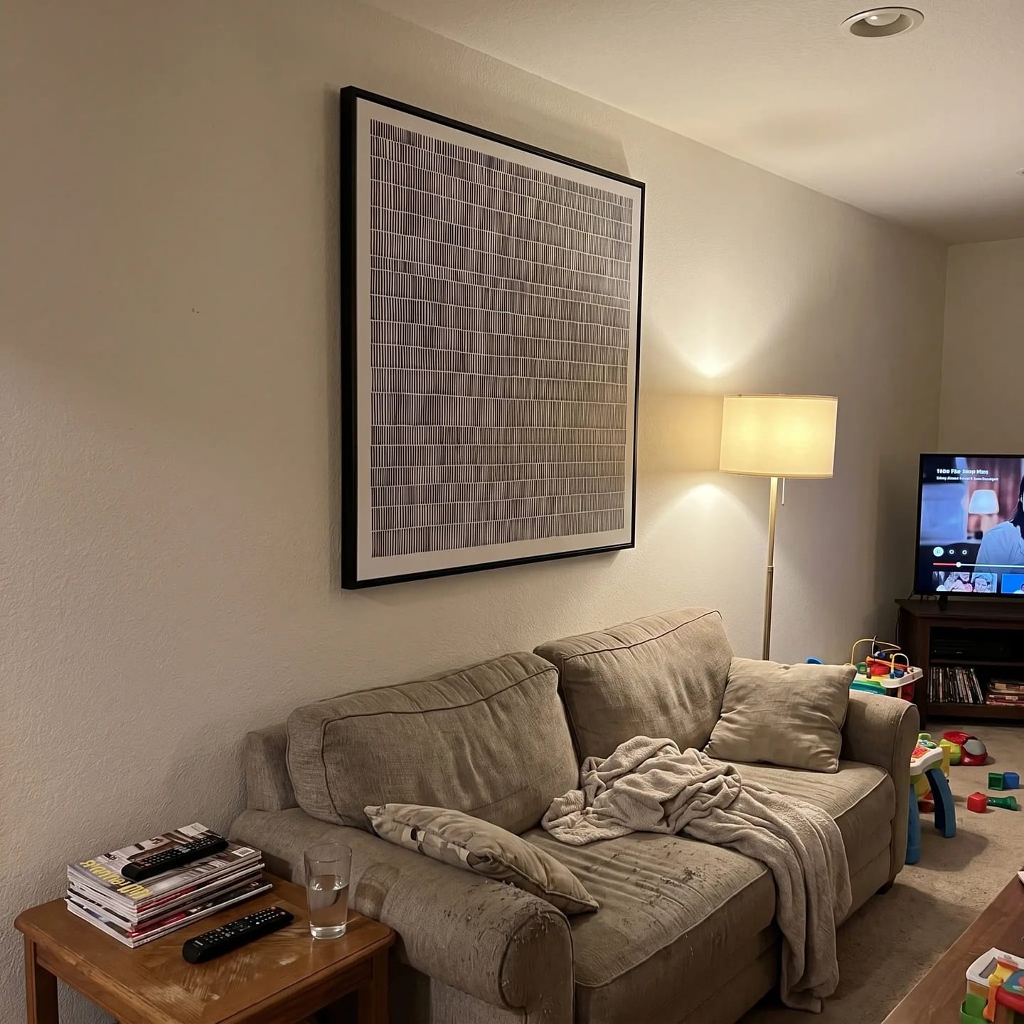 Customer photo review of Abstract Art Quiet Linear Field #AB322