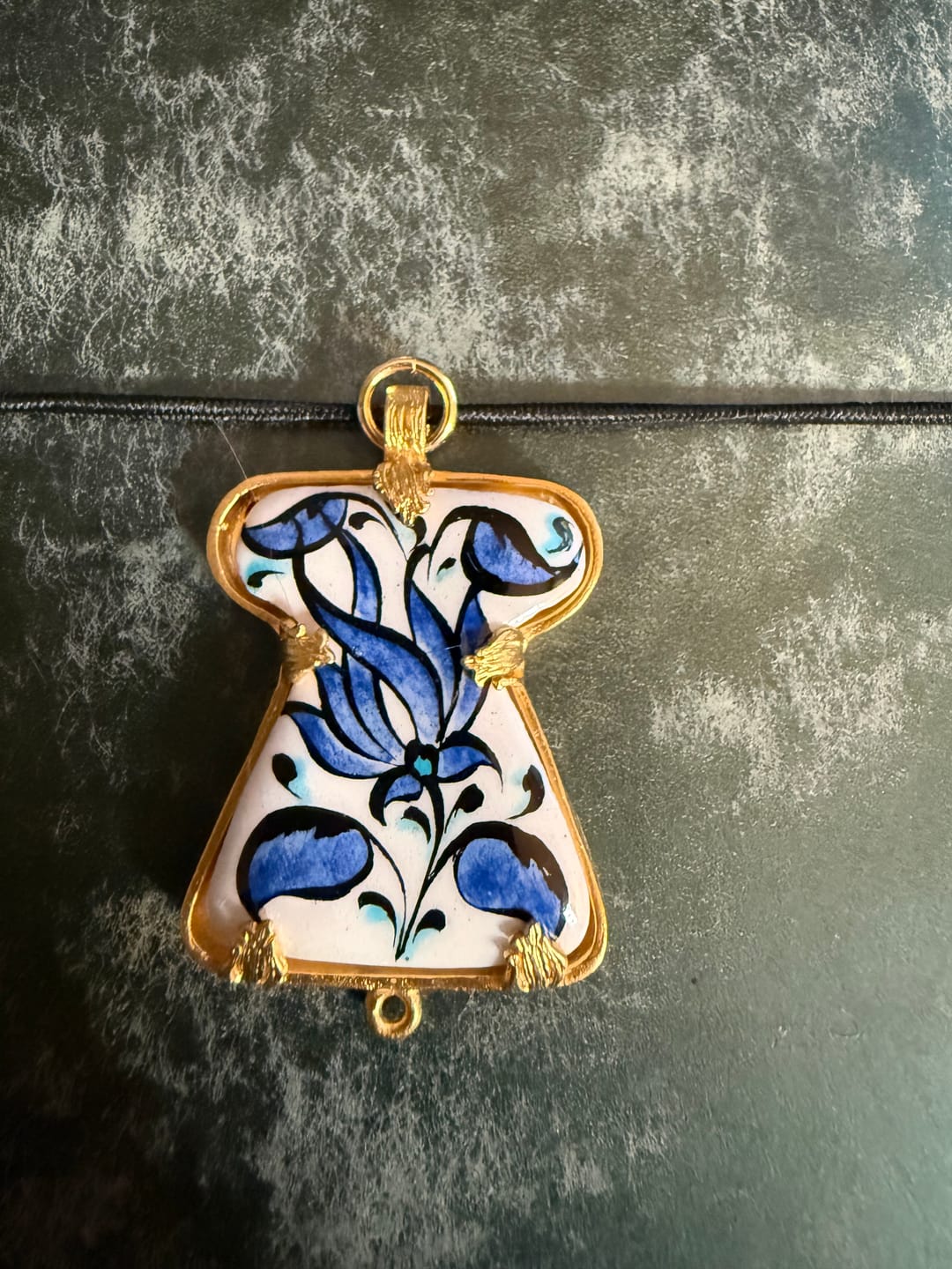 Customer photo review of All Blue Florals Ottoman Miniatures Turkish Pendant (SURPRISE)