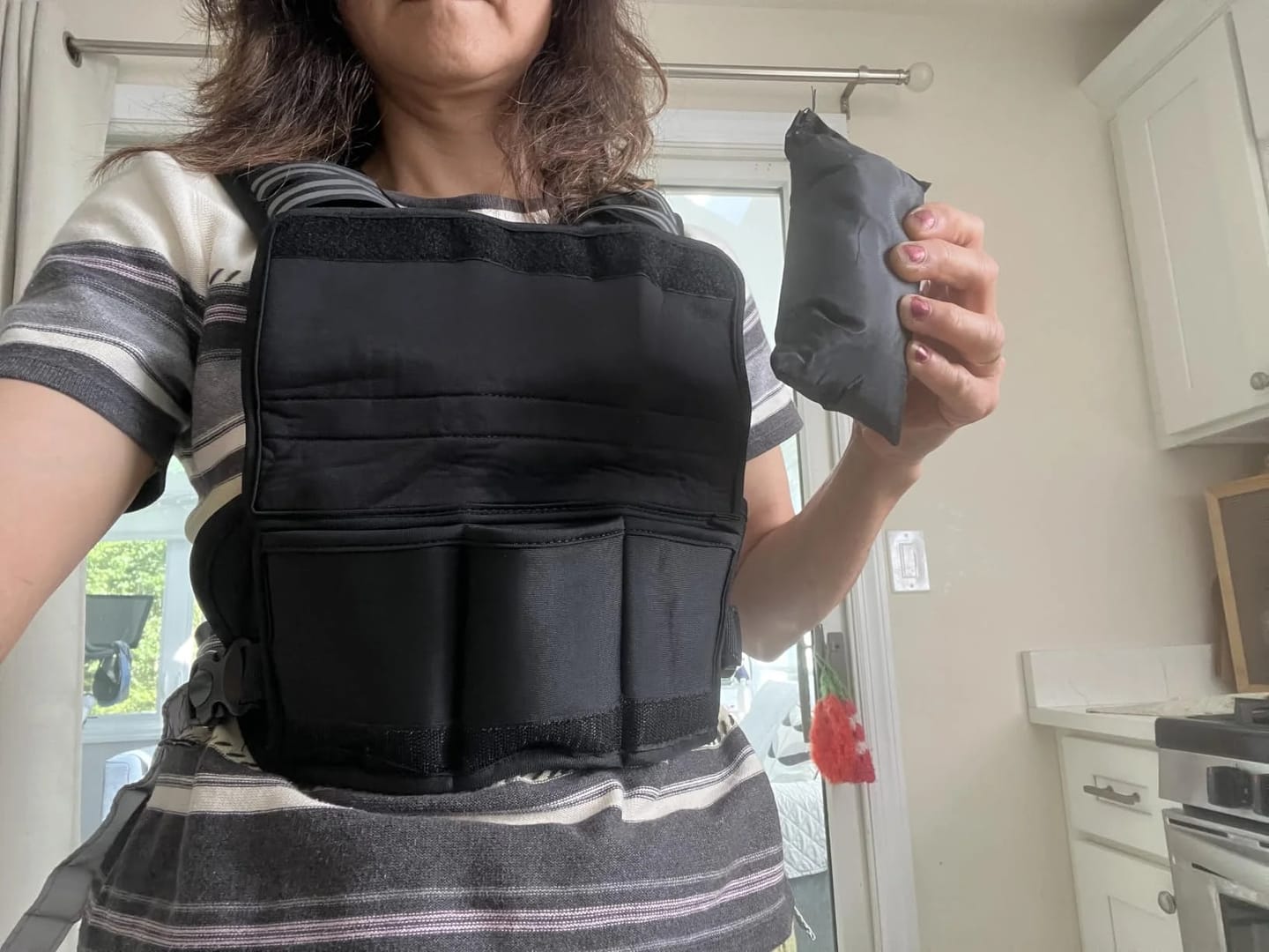 Customer photo review of Adjustable Weighted Vest, 4–10 lb