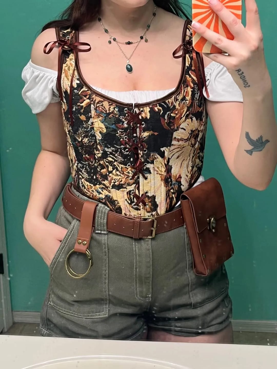 Customer photo review of Mini steampunk bag