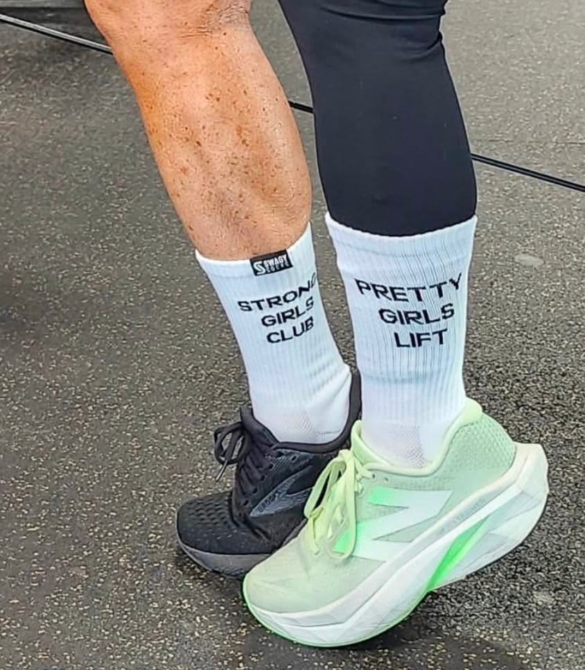 Customer photo review of One More Rep - Crew Workout Socks