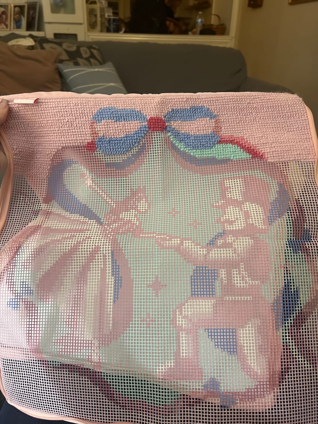 Customer photo review of BARBIE™ & NUTCRACKER - Tapestry Needlepoint Cushion Kit