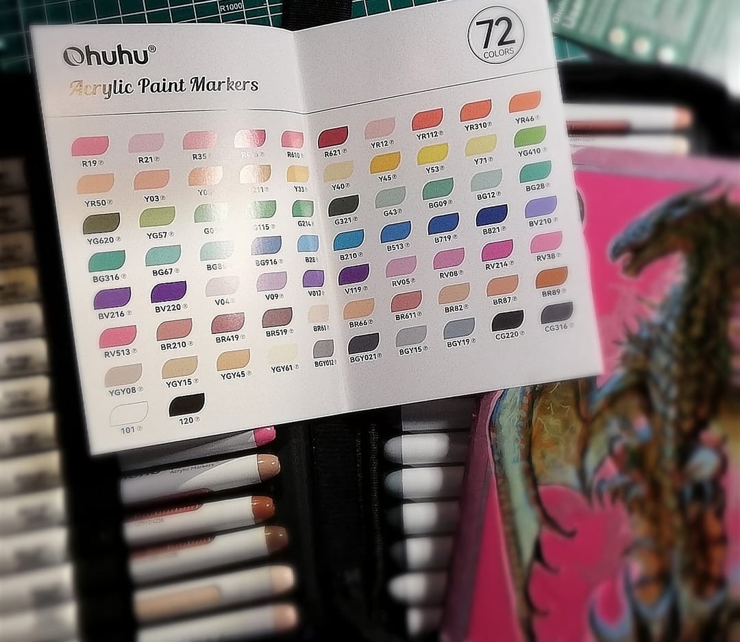 Customer photo review of Ohuhu Nahuku Direct-ink Acrylic Markers