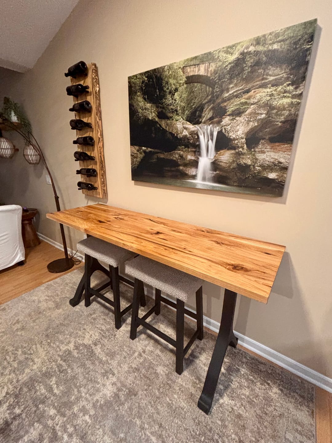 Customer photo review of Counter Table Legs 612 Wishbone 34" H for Dining Tabletop