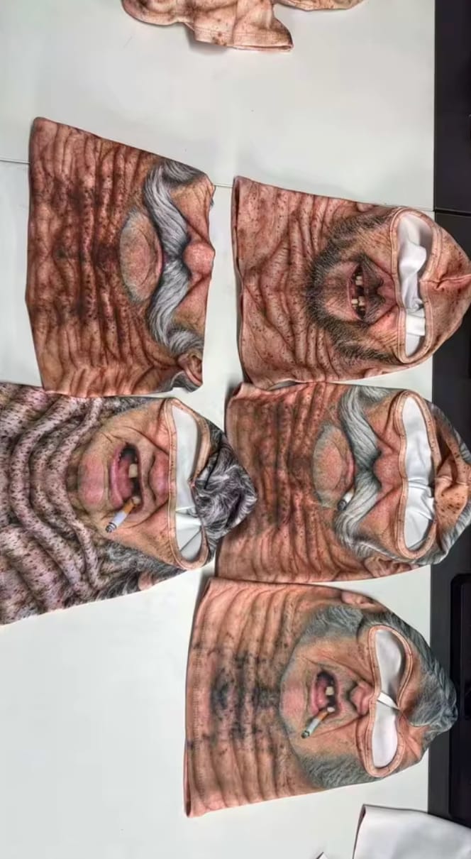 Customer photo review of FaceRide Funny Face Balaclava – Wind-Blocking Mask for Cold Rides