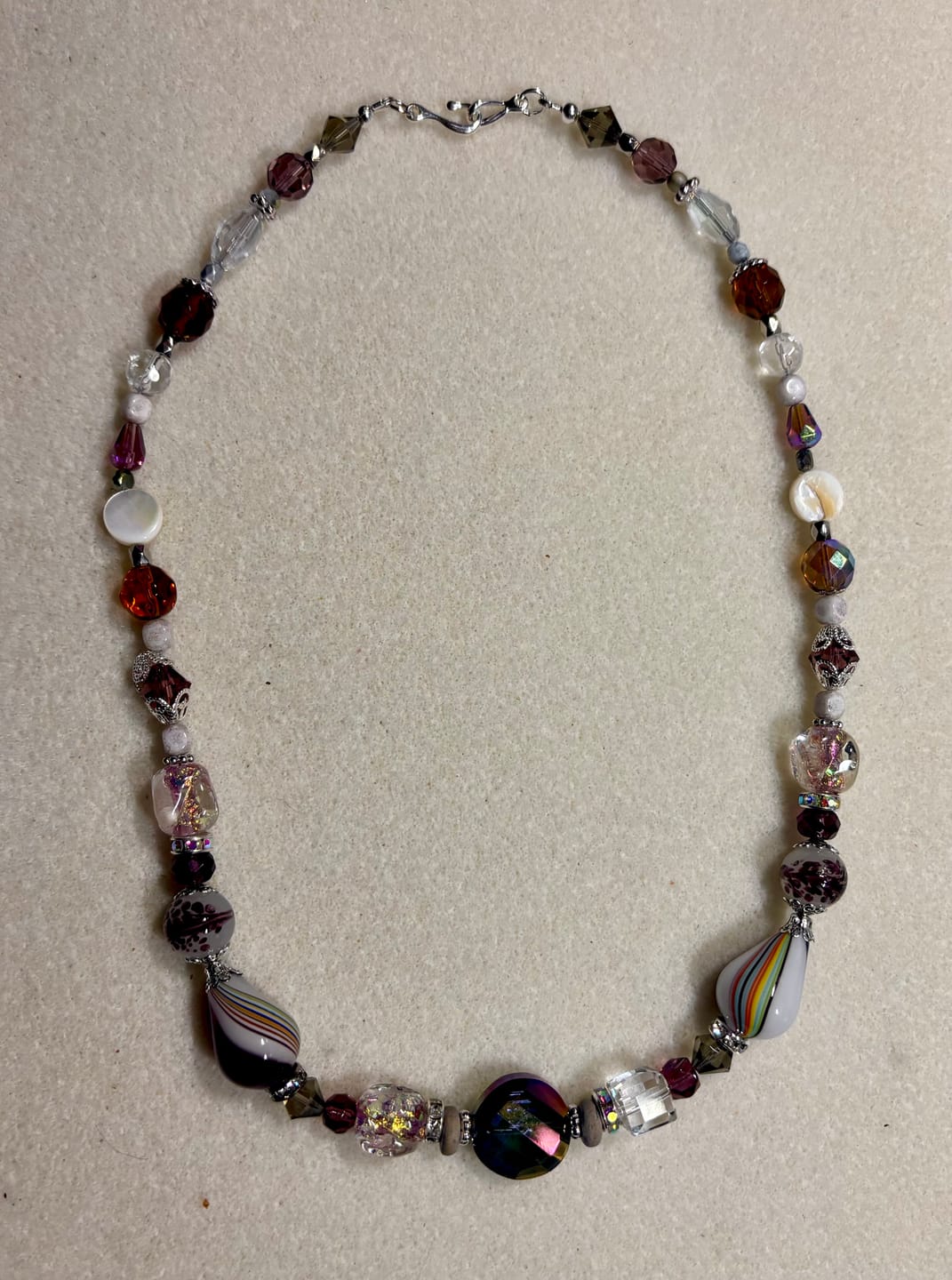 Customer photo review of Lampwork Bead Strand in Victorian Dinner Party