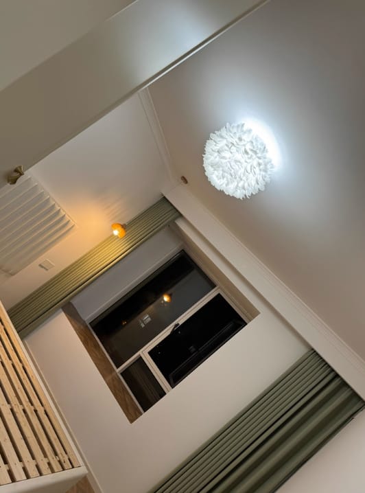 Customer photo review of Goose Feather Ceiling Light, White Metal Frame, Boho, Hardwired