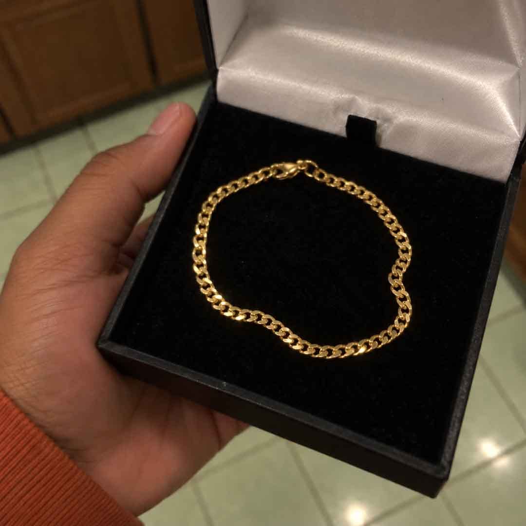 Customer photo review of Bracelet cubain (or) 3mm