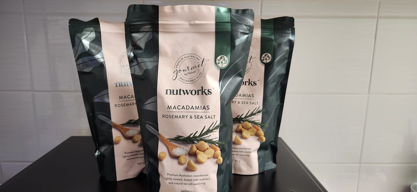 Customer photo review of Rosemary & Sea Salt Macadamias