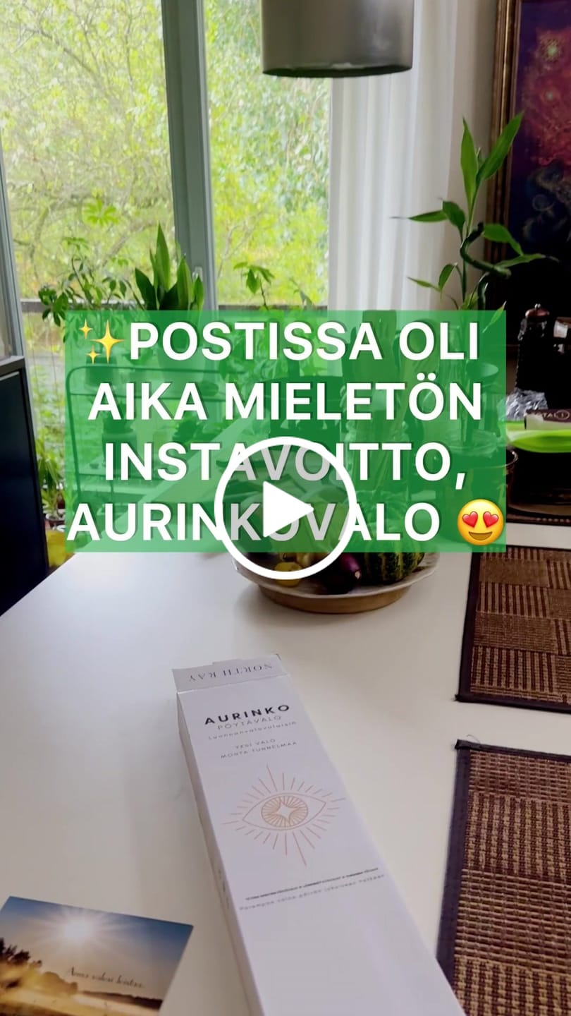 Customer video review of AURINKO pöytävalo
