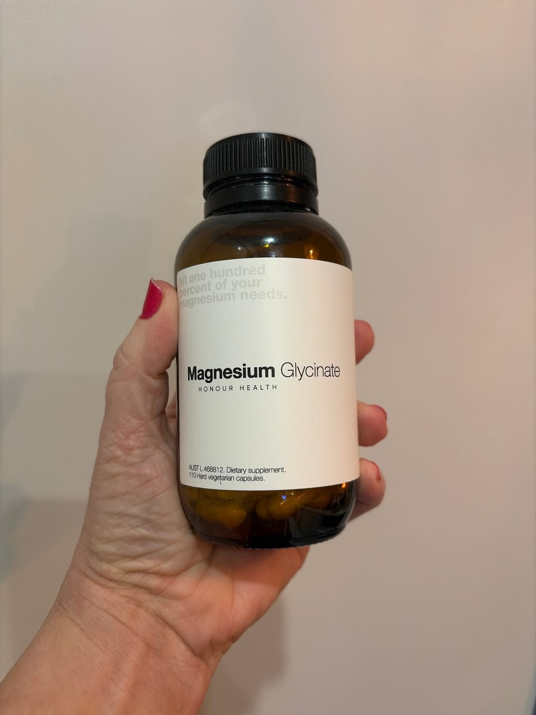 Customer photo review of Magnesium Glycinate (Pure & Unbuffered) - 110 Capsules
