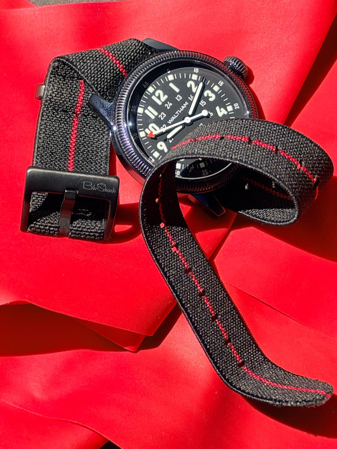Customer photo review of Pajama Stretch - Black/Red