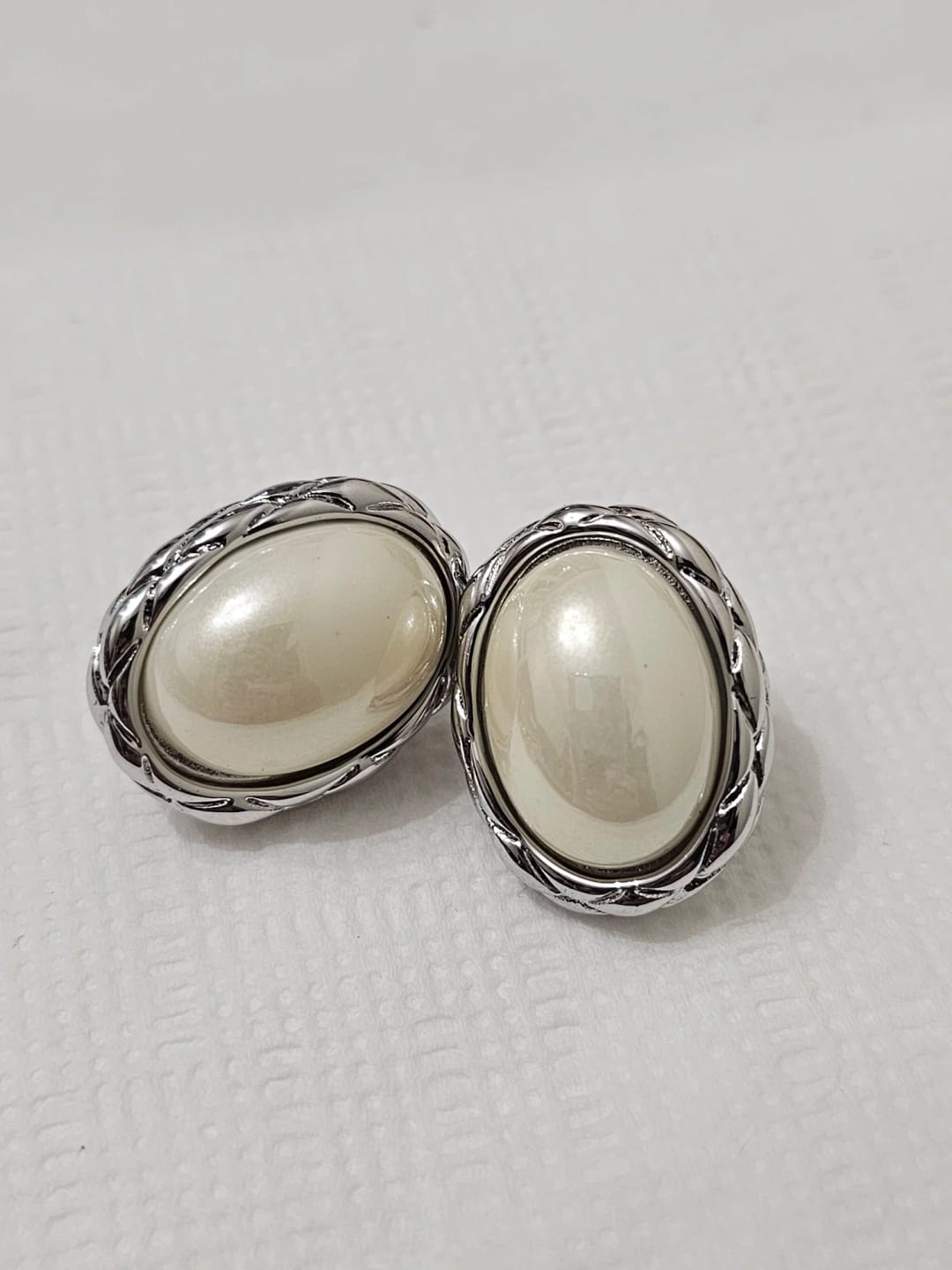 Customer photo review of Vintage Grace Pearl Studs