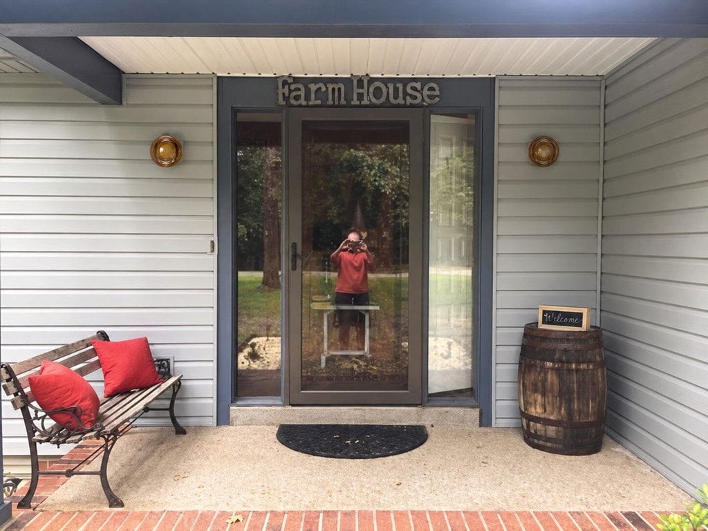 Customer photo review of Outdoor Wall Light, Glass Shade, Wall Sconce, IP65, Integrated LED