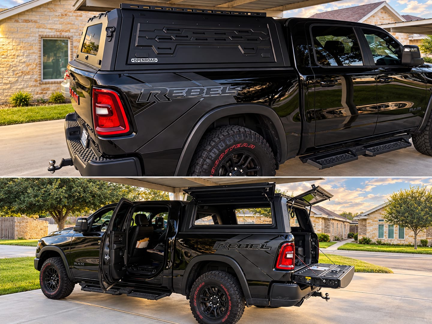 Customer photo review of OPENROAD Aluminum Truck Cap for Dodge RAM 1500 DT (2019-2026) – 5.7ft Bed