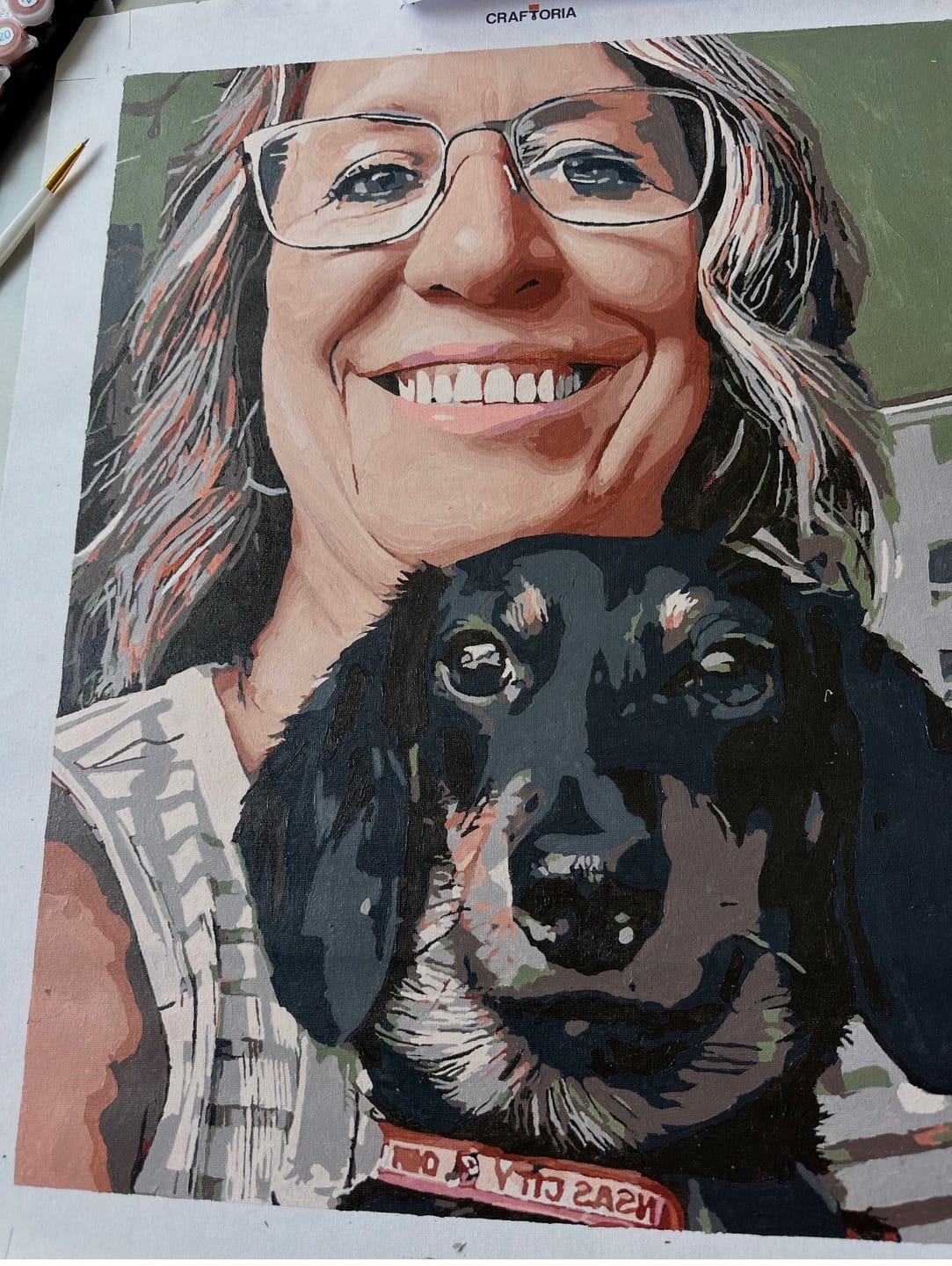 Customer photo review of Custom Paint By Numbers Kit