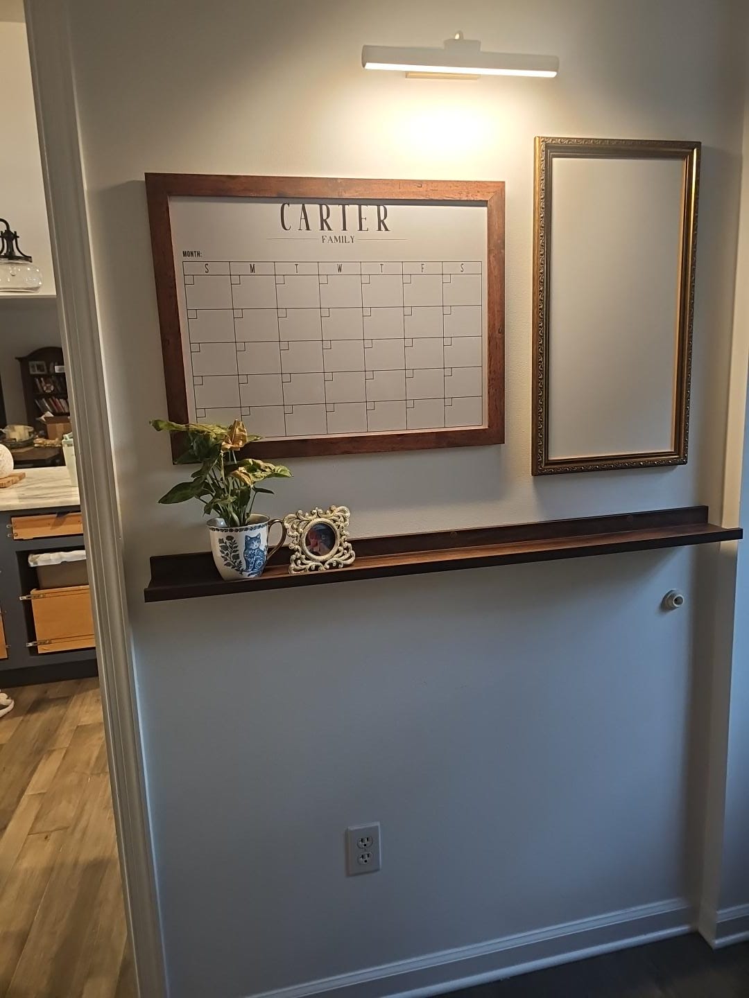 Customer photo review of Monthly Framed Whiteboard Calendar | Horizontal Swanson