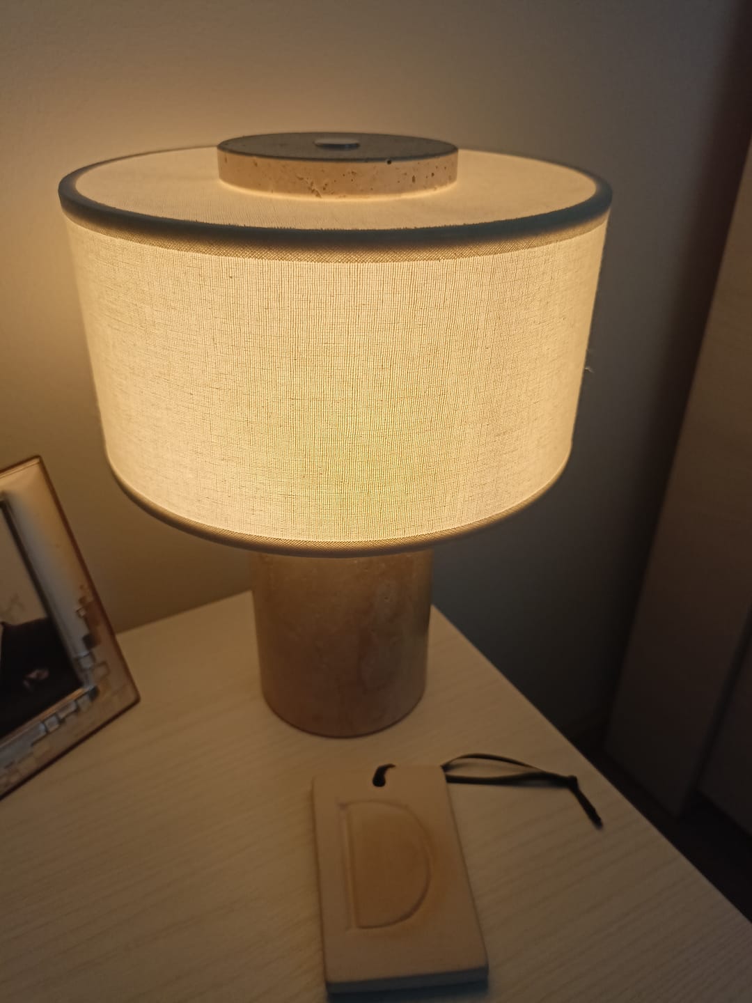 Customer photo review of Auríe Portable Lamp | Travertine