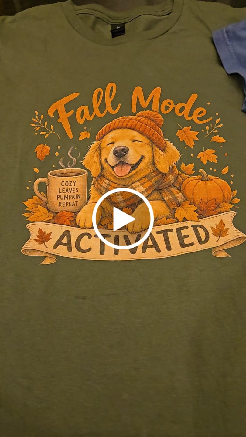 Customer video review of Fall Mode Activated Shirt
