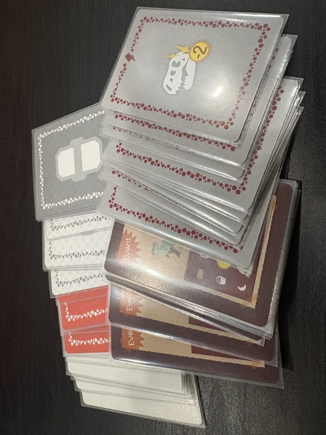Customer photo review of Clear Matte Standard Size Card Sleeves