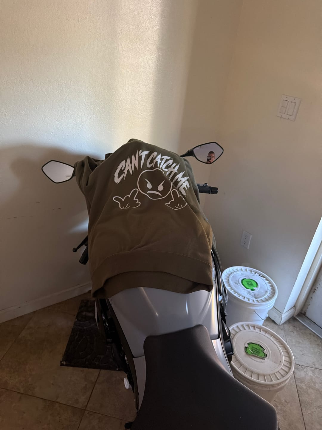 Customer photo review of Can't Catch Me Hoodie