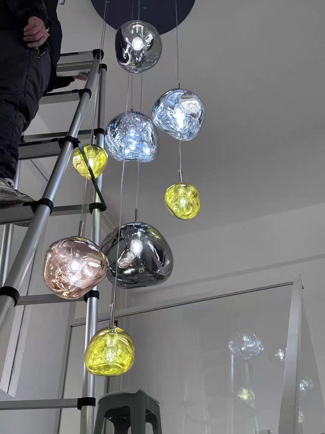 Customer photo review of Tambora Lava Pendant Light(MixedSizes), Bulb Version