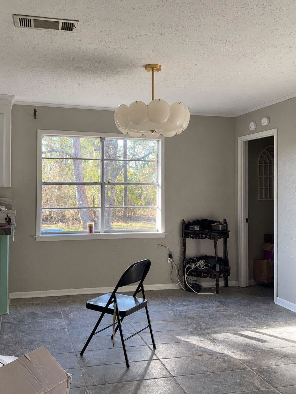 Customer photo review of Glass Pendant Lamp with Circular Discs, Adjustable Height