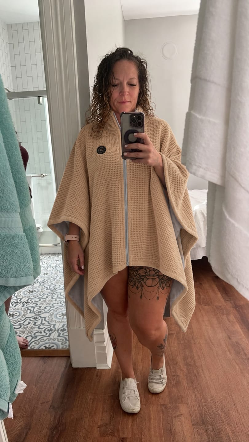 Customer photo review of USB HEATED WEARABLE SHAWL ⭐🔥