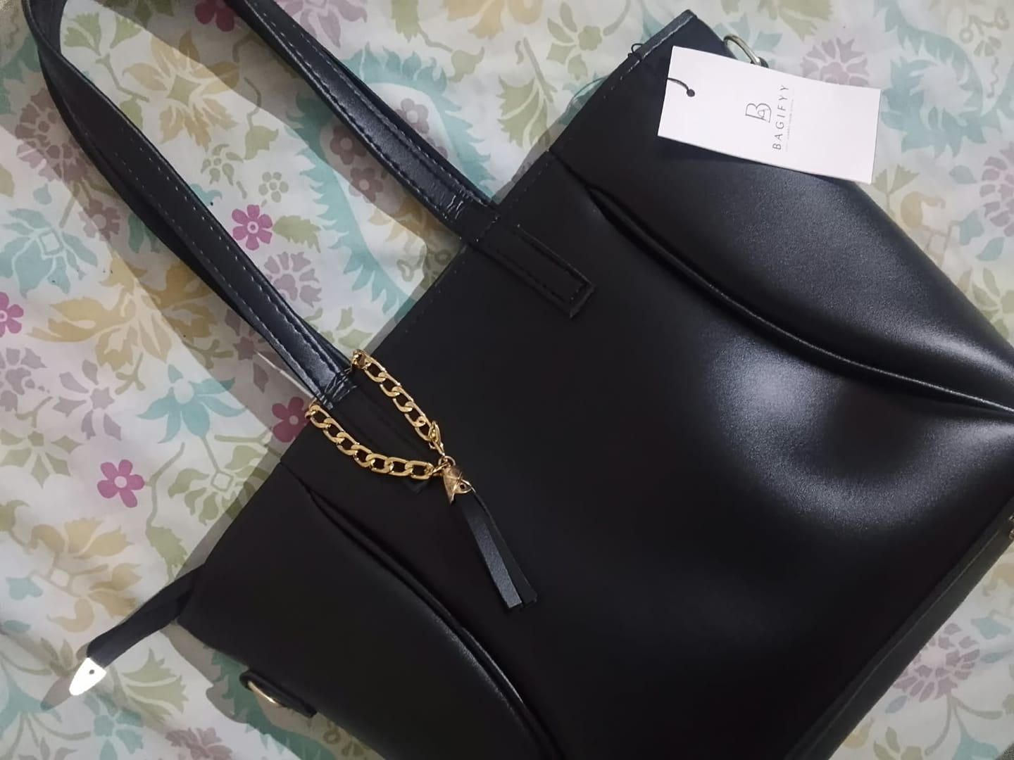Customer photo review of The Iconic Black Shoulder Bag
