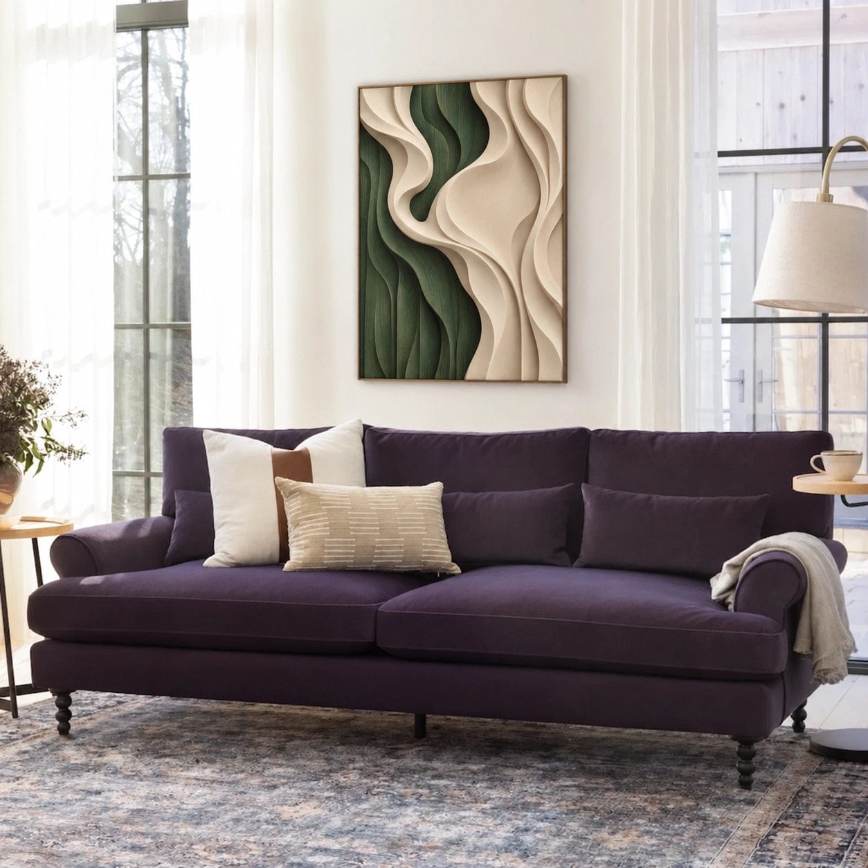 Customer photo review of Textured & Impasto Art｜Forest Ivory Waves