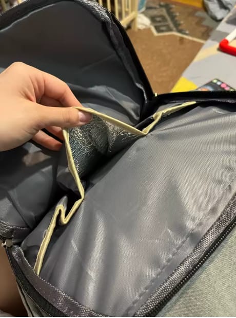 Customer photo review of Mochila Pañalera con Cuna