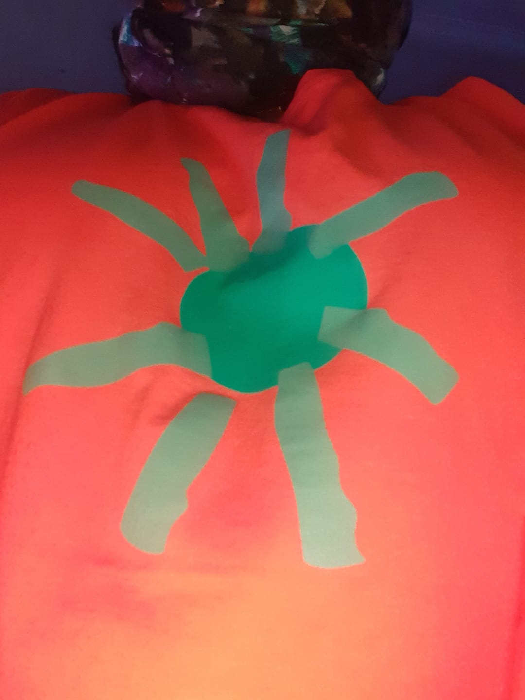 Customer photo review of Plus Size Artsy Print 100%Cotton Loose T-Shirt