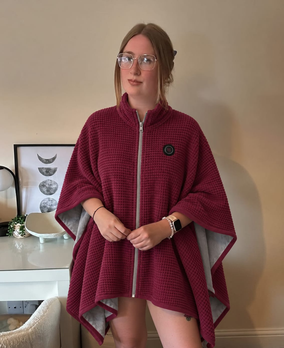 Customer photo review of USB HEATED WEARABLE SHAWL ⭐🔥
