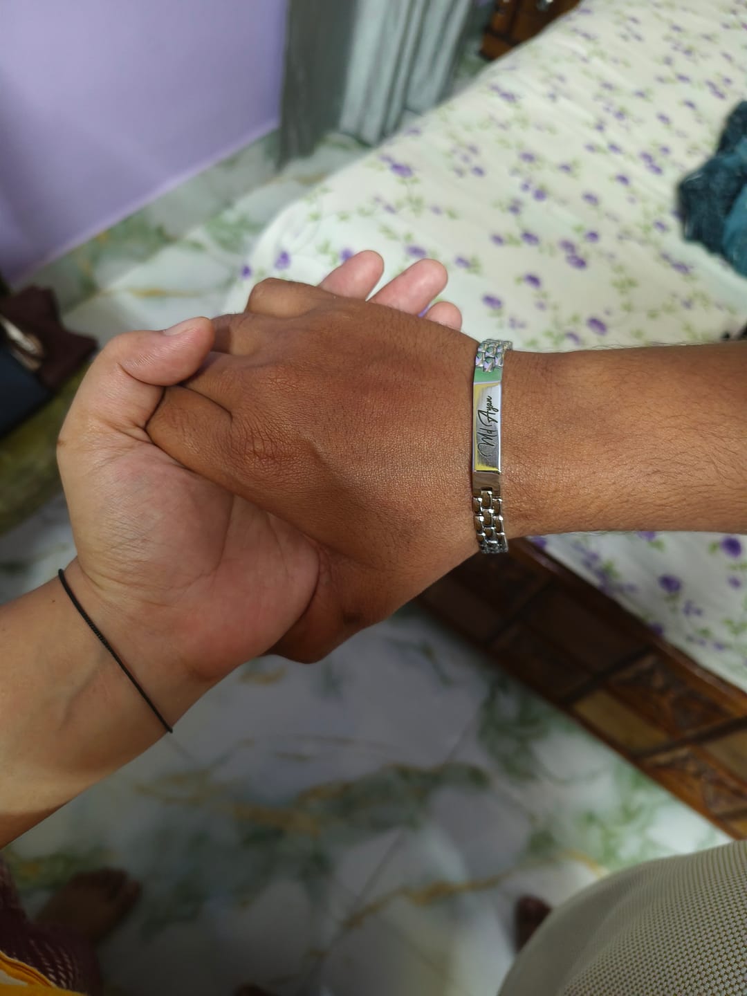 Customer photo review of Personalised Signature Style Bracelet