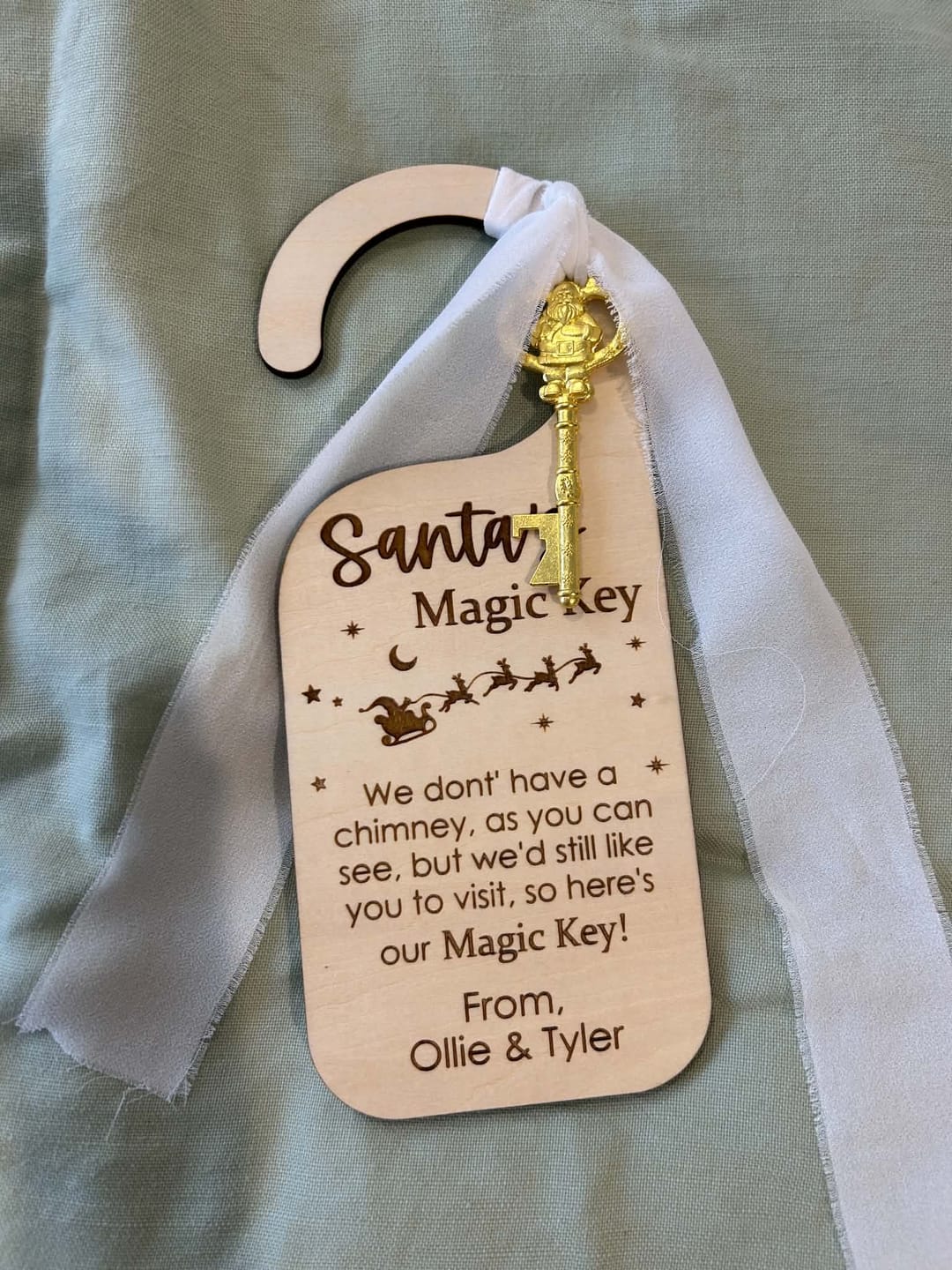 Customer photo review of Personalised Santa's Magic Key | Christmas Key | Santa's Magical Key
