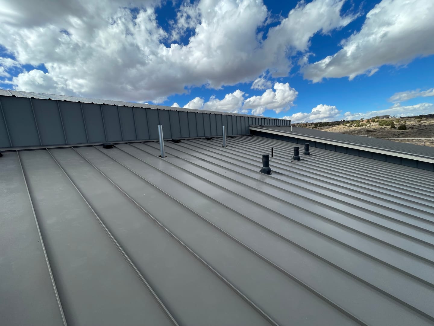 Customer photo review of Attic vent Ivent FLOW – Metal Standing Seam or Snap Lock Installation