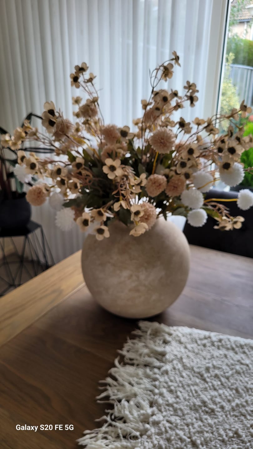 Customer photo review of Wax Arrangement - Beige mix