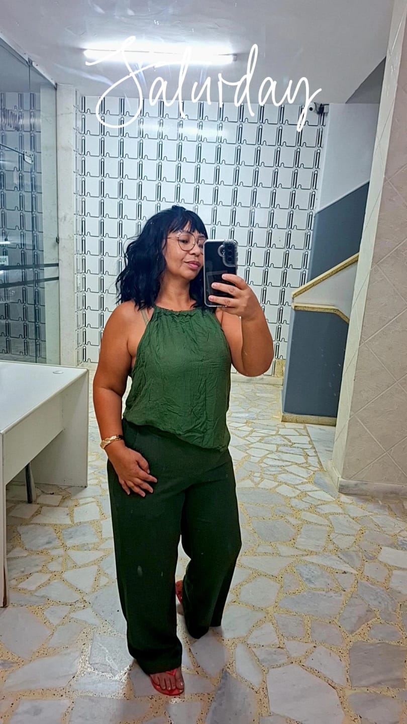 Customer photo review of Wig Fibra Premium - Bruna - Castanho Escuro 2