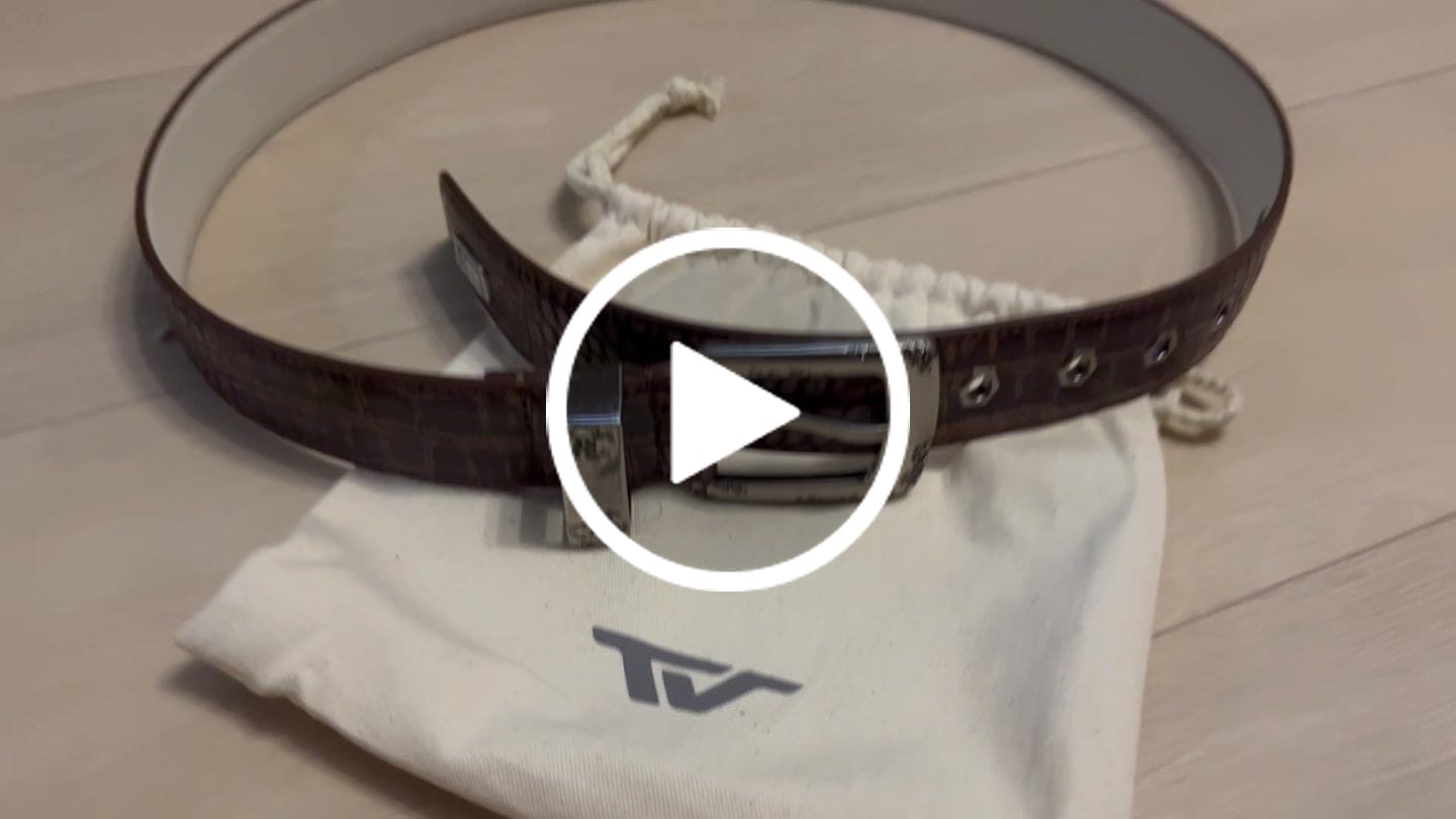 Customer video review of Croco Belt Brown V2