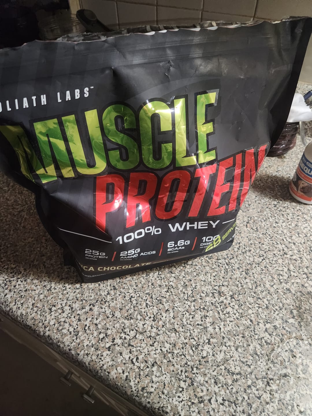 Customer photo review of 100% Whey Protein Powder
