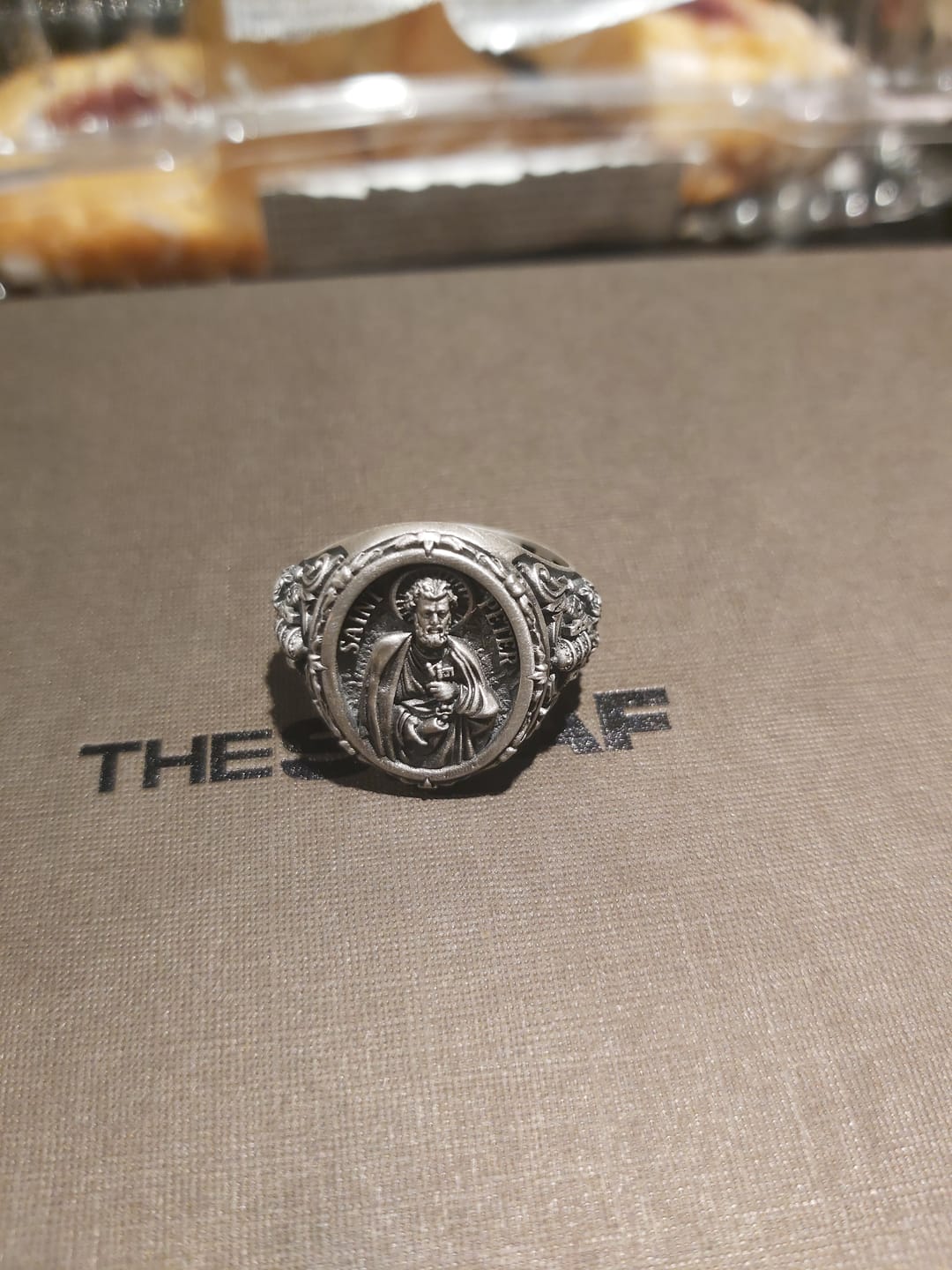 Customer photo review of Saint Peter Signet Ring