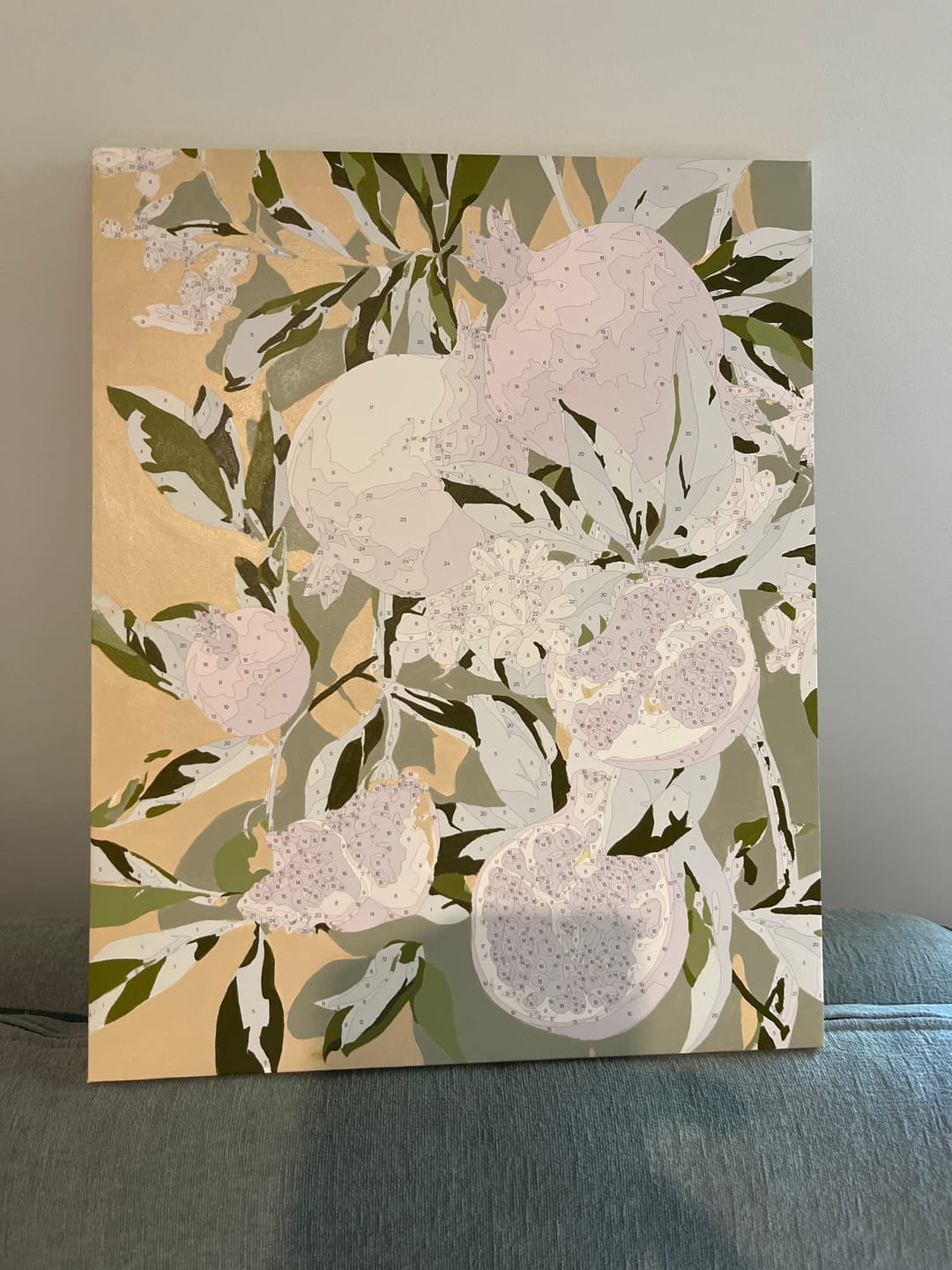 Customer photo review of Blooming pomegranates | Paint by Number